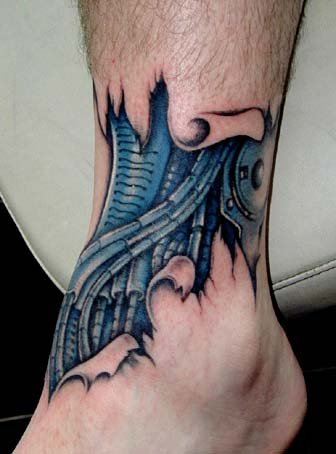 Get a load of this outstanding picture gallery of biomechanical tattoos.