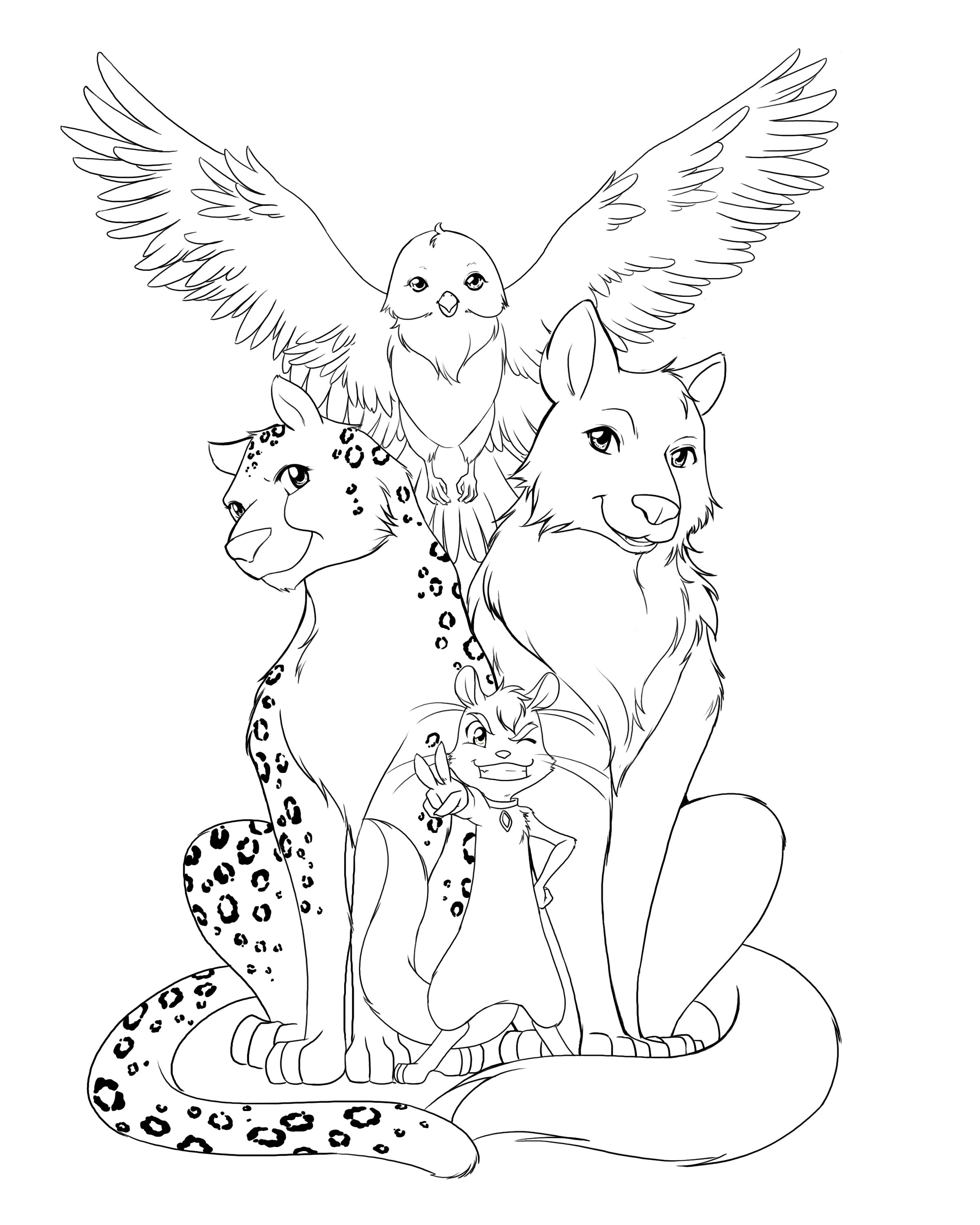 adult creatures Colouring Pages