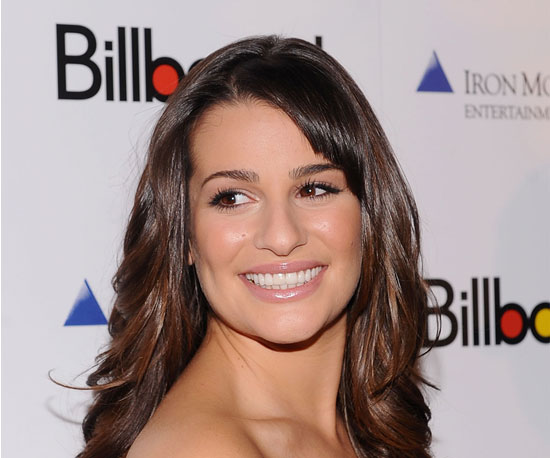 lea michele hair color. Lea Michele went for a