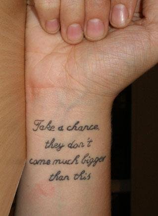 tattoos on hands and wrists for girls. quote tattoos for girls on