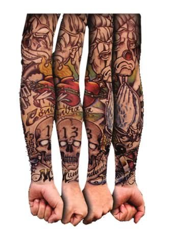 four hand tattoos gangsta - tattoos art design