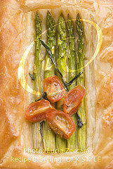 Asparagus and Cherry Tomatoes Tartelette