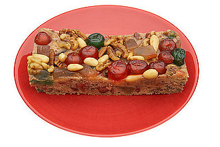 Fruitcake on plate Fruitcake on plate