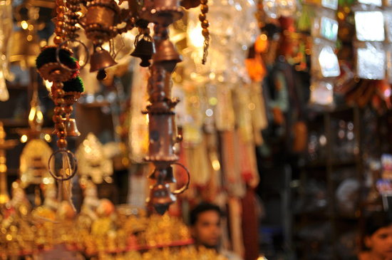 Bells at a market