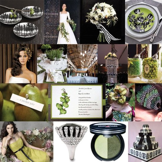 black and green wedding reception. If you use sage green