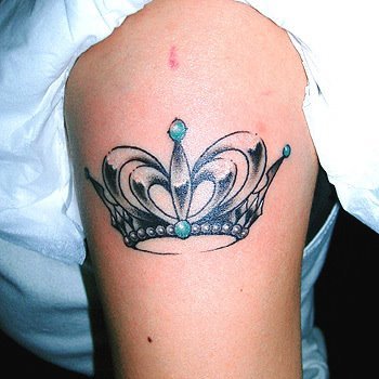 skull tattoo with crown. house skull tattoo with crown.