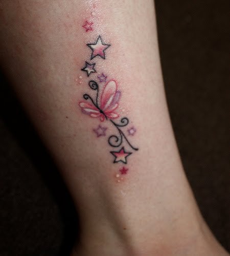 butterfly and star tattoos designs. Butterfly stars tattoo designs 