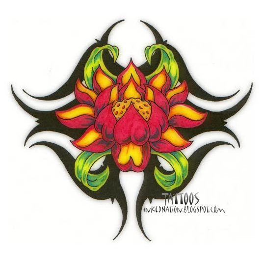 A lot of lotus flower tattoos have the advantage for acquiring vivid colors 