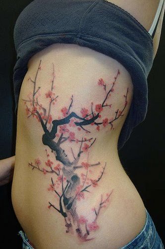  as in the Bushido code of loyalty and honor. Cherry Blossoms Side Tattoo