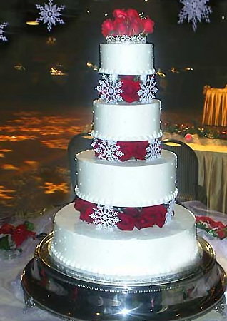 snowflake wedding cake