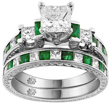 2carat emerald diamond ring Perfect Emerald Wedding Ring