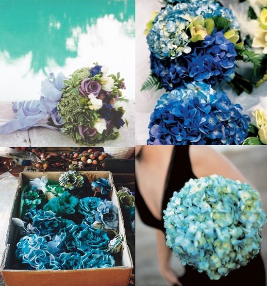 blue wedding flowers Hot Blue Winter Wedding Flowers