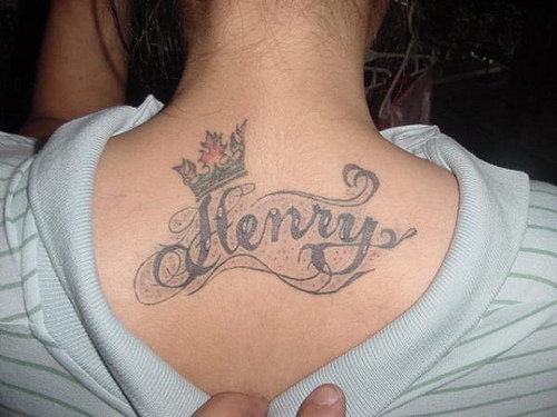 tattoo of names. Many people have tattoo names