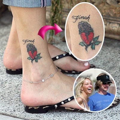 Heather Locklear has been spotted with a coupe of tattoos, including a heart 