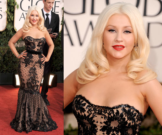 christina aguilera 2011. Christina Aguilera stuck to her usual formula on the red carpet tonight, 