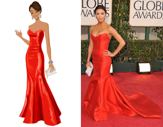 Golden Globes Eva Longoria Dress. dress worn by Eva Longoria