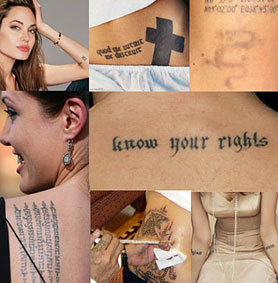 brad pitts tattoos