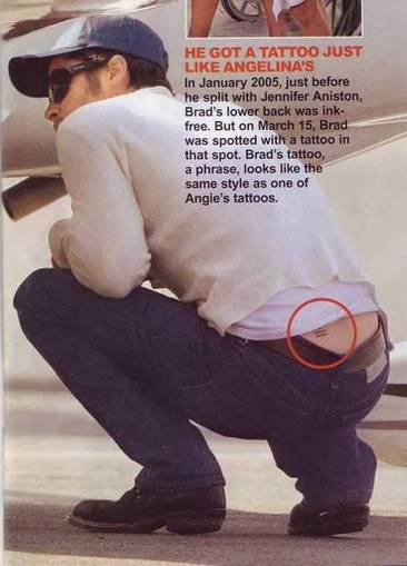 brad pitts tattoos