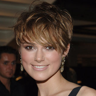 Keira Knightley pixie haircut.
