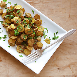Hashbrowns with Curry and Cilantro