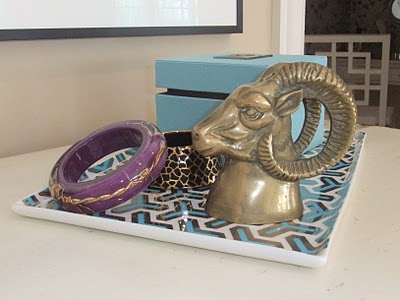 dresser top Capricorn shrine vignette