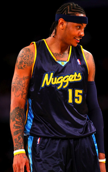 Checkout these pictures of Carmelo Anthony and his tattoos.