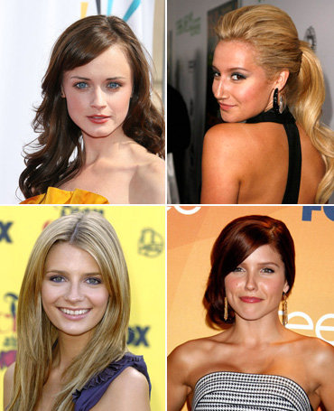 2008 Celebrity Hairstyles - Ponytails, Layered Haircuts