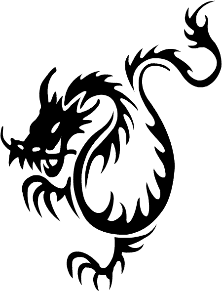 In your mind what is your dragon tattoo doing Black tribal dragon tattoos 