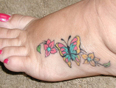 Although foot tattoos are gradually becoming popular they are still 
