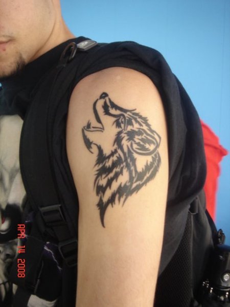 tribal wolf tattoos. Tribal Wolf Tattoo