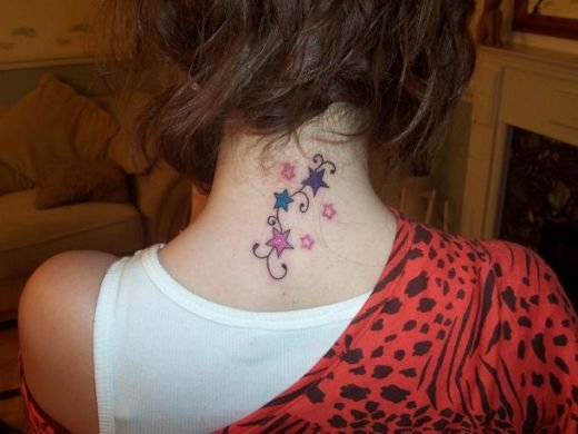 stars tattoos designs on neck. Tattoo Designs For Neck