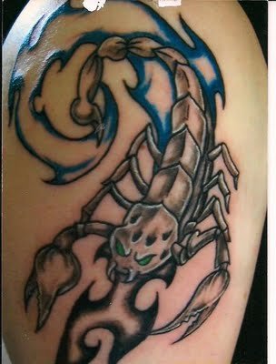 Scorpio tattoo Design for Man Statistically Scorpio tattoo designs are 