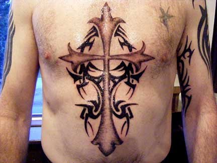 Tribal cross tattoo designs