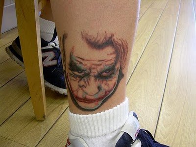 joker tattoo are nice ideas to get a awasome tattoo designs on foot