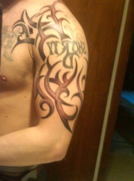 tribal tattoo arm