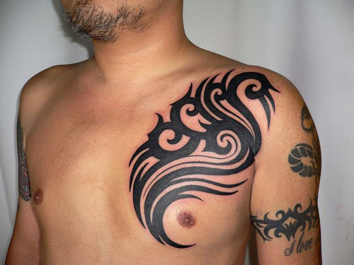 tribal sunflower tattoo Tagged with Shoulder Tribal Tattoos for men 
