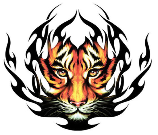 Tribal Tiger Temporary Tattoo