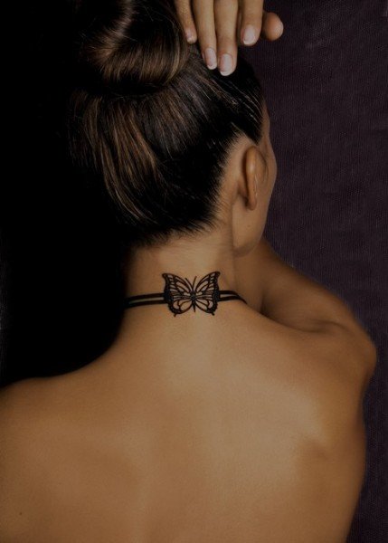 tattoo designs for girls back of neck. tattoo designs for girls back of neck. Picture Sexy Girls With Butterfly 