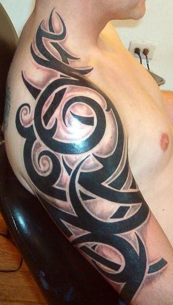 Tribal sleeve tattoos are