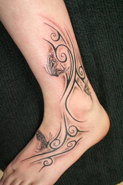 tribal ankle tattoos