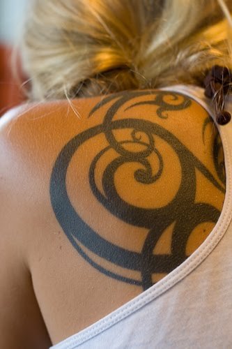 tribal tattoos for women back. Women Back Tribal tattoos