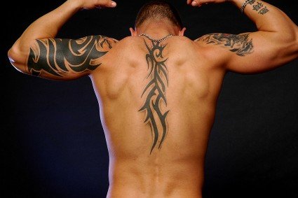 Tribal Back Tattoo for men