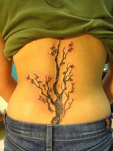  Lower Back Japanese Cherry Blossom Tattoos For Women Tattoo Gallery 2