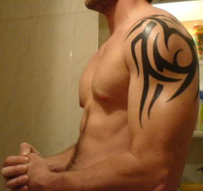 tribal shoulder tattoo designs. Tribal Shoulder Tattoos