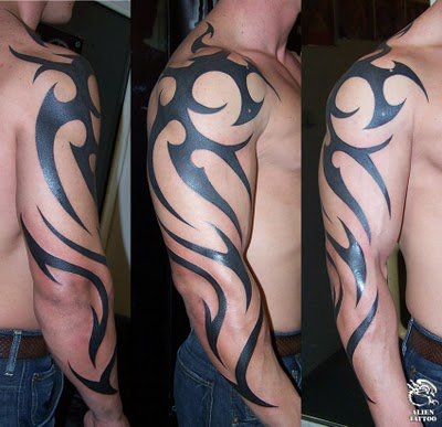 Tribal Full Arm Tattoos can come in a variety of forms