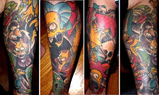 simpsons tattoos. Simpsons Halloween Tattoo