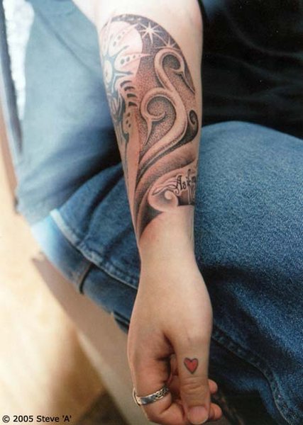 A tribal armband tattoo always goes on the arm by nature