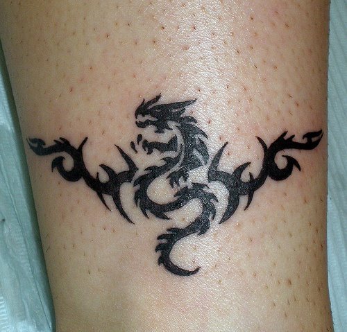 ankle tribal. Tribal Dragon Tattoos On Ankle