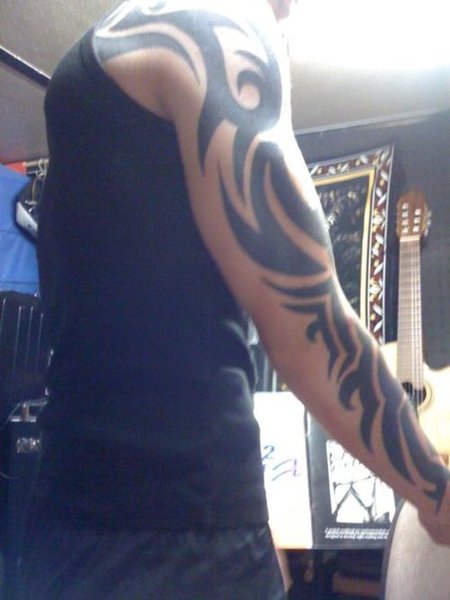 tattoo tribal sleeves. Tribal sleeve tattoo