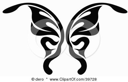 black and white butterfly tattoos. for his. Royalty-free